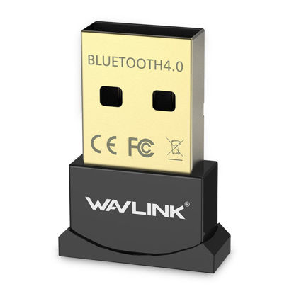 Picture of Wavlink Nano Wireless Bluetooth CSR 4.0 Dongle Adapter Bluetooth V4.0 USB Adapter CSR Chip Dongle Stick EDR USB 2.0 Dual-Mode Support Bluetooth Voice data/Music/Printer for laptop/Pad/Headser/BTMpblie