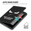 Picture of Ayotu Folding Case for Kindle 10th Gen 2019 Released, with Auto Wake/Sleep, Lightweight Leather Hands-Free Stand Cover with Hand Strap (Not Fit Kindle Paperwhite or Kindle 2022), Angry Expression