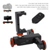 Picture of 3-Wheels Camera Dolly Slider, 3-Speed Wireless Motorized Electric Motor Track Rail Slider Dolly Car with Phone Clip, Remote Control, for DSLR Camera, Camcorder, Smartphone