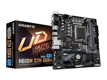 Picture of GIGABYTE H610M S2H DDR4 (H610/ Intel LGA 1700/ Micro ATX/ DDR4/ Single M.2/ PCIe 4.0/ USB 3.2 Gen1/ Realtek GbE LAN/Motherboard)