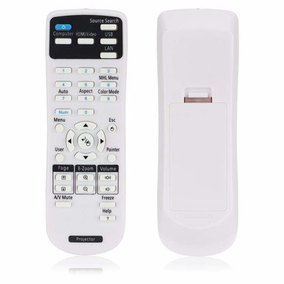 Picture of Wendry Projector Remote Control, Portable Controller Replacement for EX3220,EX5220,EX5230,EX6220,EX7220,725HD,730HD Projector,White