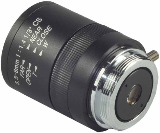 Picture of Security Lens 1/3" 3.5-8mm f1.4 Varifocal, Fixed Iris CCTV Lens, CS Mount