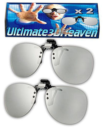 Picture of LG CINEMA Clip-On (Pack of 2) Compatible Passive 3D Glasses by Ultimate 3D Heaven