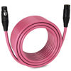 Picture of LyxPro 75 Feet XLR Microphone Cable Balanced Male to Female 3 Pin Mic Cord for Powered Speakers Audio Interface Professional Pro Audio Performance and Recording Devices - Pink