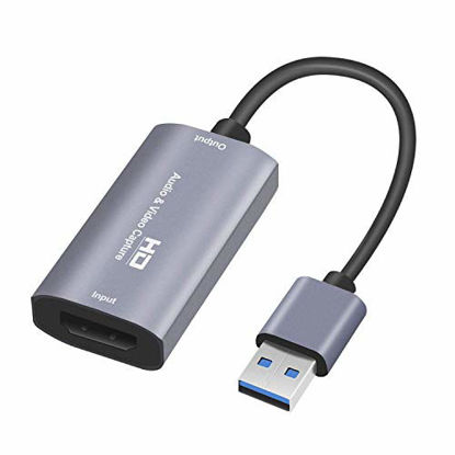 Picture of GUERMOK Video Capture Card, 4K Cam Link Card HDMI to USB 3.0 Capture Card 1080P 60FPS Audio Video Capture Device for Streaming, Compatible with Mac OS System Windows for PS4/5, Nintendo Switch, Xbox