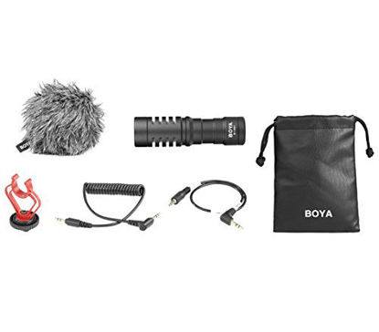 Picture of BOYA BY-MM1 Video Microphone Youtube Vlogging Facebook Livestream Recording Shotgun Mic for iPhone HuaWei Smartphone DJI Osmo Mobile 2,for ZHIYUN Smooth 4