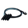 Picture of WLGQ Internal Mini SAS SFF-8087 36 Pin to 4X SAS 29Pin SFF-8482 Hard Disk SAS Cable with sata Power Port (1.6)