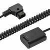 Picture of HangTon V-Mount D-tap to NP-FZ100 Dummy Battery for Sony Alpha A7C, A6600, FX3, A9II, A9, A7R Ⅳ, A7R III, A7III Camera Coiled Cable