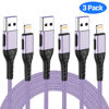 Picture of iPhone Charger, [Apple MFi Certified] Durcord 3Pack 10FT USB A Cable for Long Lightning Charger Cable, Fast iPhone Charging Cord for iPhone Xs Max/XS/XR/X/8/7/6S/6/Plus/SE/iPad(Light Purple)