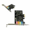 Picture of 1PC Internal 5 Interfaces PCIe to 5.1 Audio Card with Low Profile Bracket for Windows 2000/XP/7 Linux