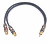 Picture of Devinal RCA Splitter, RCA 1 Male to 2 Female Cable Adapter, Stereo Audio RCA Y-Cable Heavy Duty, subwoofer Splitter Gold Plated 10" (25 cm)