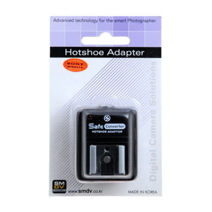 Picture of SMDV Hot Shoe (SAFE SYNC) Safe Sync Adapter SM-512-Safe for Sony Alpha, Konica Minolta, Maxxum DSLRs that use a standard Hot Shoe Flash (fits Sony A100, A200, A230, A290, A300, A330, A350, A380, A390, A450, A500, A550, A560, A580, A700, A850, A900, SLT-A35, A33, A37, A55, A57, A65, A77), Hotshoe