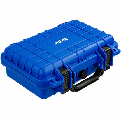 Picture of Eylar Protective Gear and Camera Hard Case Waterproof Dry Box with Foam 11.6 Inch 8.3 Inch 3.8 Inch (Blue)