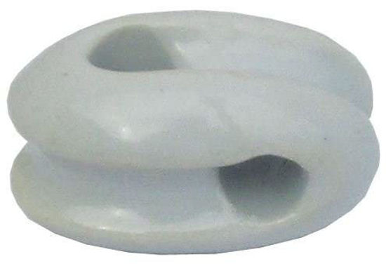Picture of MFJ Enterprises Original MFJ-16A01 6 Pack Glazed Ceramic Egg Insulator/Isolator - 7/16" Holes, 9/64 Diameter by 2 1/8 Length.