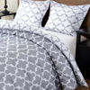 Picture of downluxe Lightweight Printed Comforter Set (Twin,Grey) with 1 Pillow Sham - 2-Piece Set - Down Alternative Reversible Comforter