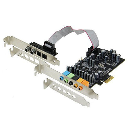 Picture of SEDNA - SE-PCIE-SC-10 PCIe 7.1 Channel Sound card ( CM8828 + CM9882A ) with SPDIF Bracket ( Standard and Low Profile brackets are included )