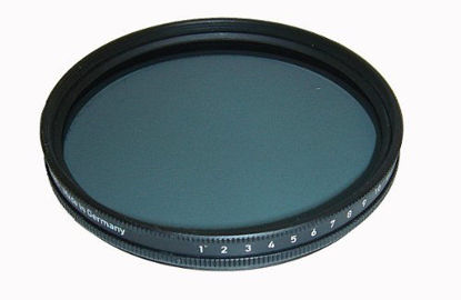 Picture of Heliopan 55mm Linear Polarizer Filter (705539) with specialty Schott glass in floating brass ring