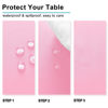 Picture of Hiasan Pink Tablecloth for Rectangle Tables - Waterproof and Spillproof Washable Fabric Table Cloth for Dining Room Kitchen Party, 60 x 102 Inch