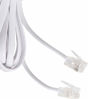 Picture of Telephone Cords for Landline Phones - Phone Cords for Landline Phones to Wall Jack - Superb Sound Quality, Sturdy Materials - Choctaw White - Compatible w/a RJ11 Phone Jack (15ft Phone Cord)