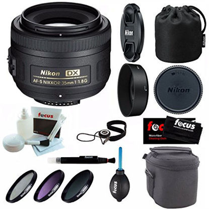 Picture of Nikon 35mm F/1.8G AF-S DX Nikkor Lens with Deluxe Accessory Kit