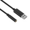 Picture of USB to Audio Jack Adapter(18cm), External Sound Card Jack Audio Adapter with 3.5mm Aux Stereo Converter Compatible with Headset,PC, Laptop, Linux, Desktops, PS4 and More Device (1m)