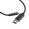 Picture of USB to Audio Jack Adapter(18cm), External Sound Card Jack Audio Adapter with 3.5mm Aux Stereo Converter Compatible with Headset,PC, Laptop, Linux, Desktops, PS4 and More Device (1m)