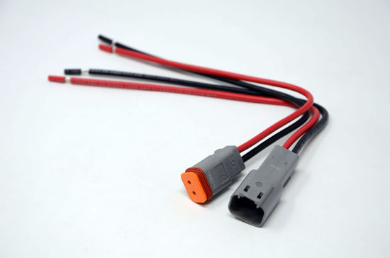 Picture of Deutsch DT 2-pin Pigtail Kit, 16AWG NMMA ABYC USCD Certified Boat RV Wire, 600V, Made in USA