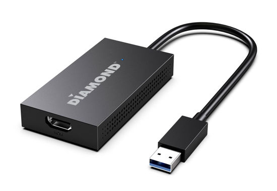 Picture of Diamond Multimedia USB to HDMI 4K/2K  Video Graphics Adapter with Audio for Multiple Monitors ( 3840 X 2160 ) supports  Windows 10,8.1,8,7, (BVU5500H)