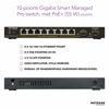 Picture of NETGEAR 10-Port Gigabit Ethernet Smart Managed Pro PoE Switch (GS310TP) - with 8 x PoE+ @ 55W, 2 x 1G SFP, Desktop, Fanless Housing for Quiet Operation, S350 Series