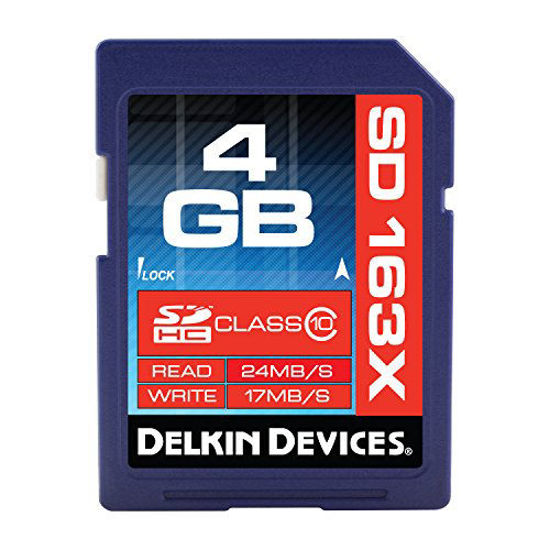 Picture of Delkin 4 GB Secure Digital (SD) PRO Class 10 163X Memory Card DDSDPRO3-4GB