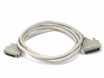 Picture of Monoprice Parallel Printer Cable - 6 Feet - DB-25 (IEEE-1284) Male to Mini/Micro Centronic 36 (HPCN36) Male, Fully Molded and Shielded, Gold Plated