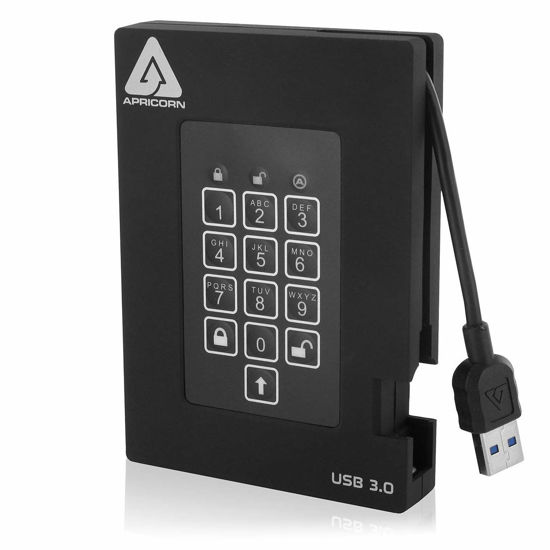 Picture of Apricorn 1TB Aegis Fortress FIPS 140-2 Level 2 Validated 256-Bit Encrypted USB 3 External SSD (A25-3PL256-S1000F)