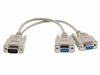 Picture of Networx 1 FT Fully Loaded Serial Y Splitter Cable - DB9 Male to 2 DB9 Females