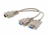 Picture of Networx 1 FT Fully Loaded Serial Y Splitter Cable - DB9 Male to 2 DB9 Females