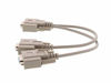 Picture of Networx 1 FT Fully Loaded Serial Y Splitter Cable - DB9 Male to 2 DB9 Females