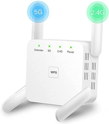 Picture of WiFi Extender Internet Booster for WiFi,1200M 5G 2.4 GHz WiFi Booster Covers Up to 6000 Sq ft,and 40 Devices,WiFi Booster WiFi Extenders Signal Booster for Home ?2022 Upgraded?