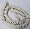 Picture of Light Ivory Medium Length Handset Cord Compatible with AT-T Landline Phone Trimline 205 210 500 2500 554 2554 Rotary Princess Receiver Curly Coil (12' Ft) by DIY-BizPhones