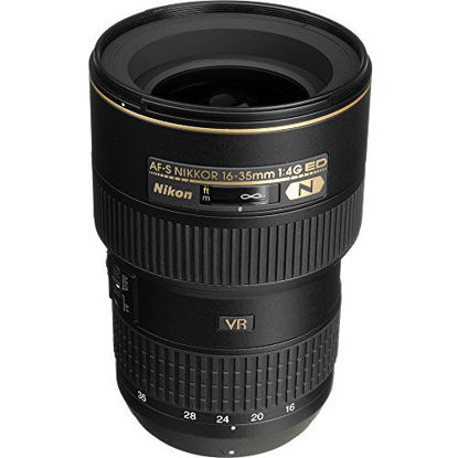 Picture of Nikon AF-S FX NIKKOR 16-35mm f/4G ED Vibration Reduction Zoom Lens with Auto Focus for Nikon DSLR Cameras (Renewed)