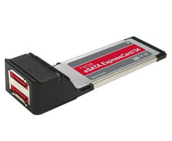 Picture of Coolgear Dual Port ExpressCard 34mm eSATA 3Gb/s 300Mbps SATA II Card RAID