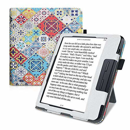 kwmobile Cover Compatible with Kobo Clara 2E / Tolino Shine 4 - Case with  Strap + Stand - Rose Gold