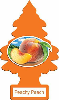 Picture of LITTLE TREES Car Air Freshener | Hanging Paper Tree for Home or Car | Peachy Peach | 12 Pack