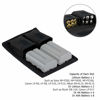 Picture of Camera Battery Pouch Holder Case for 2 PCS Sony NP-F550 NP-FW50 NP-FZ100 NP-BX1 Canon LP-E6 LP-E8 LP-E10 LP-E12 LP-E17 Fuji NP-W126 Nikon EN-EL14 EN-EL15 with Zipped Pocket to Store SD TF XQD CF Cards