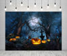 Picture of 7X5ft Evil Pumpkin Head Horror Cemetery Photography Background Dead Tree Branch Grave Halloween Spooky Night Photography Backdrop