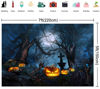 Picture of 7X5ft Evil Pumpkin Head Horror Cemetery Photography Background Dead Tree Branch Grave Halloween Spooky Night Photography Backdrop