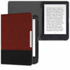 Picture of kwmobile Case Compatible with Tolino Shine 3 - PU Leather and Canvas e-Reader Cover - Dark Red/Black