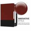 Picture of kwmobile Case Compatible with Tolino Shine 3 - PU Leather and Canvas e-Reader Cover - Dark Red/Black