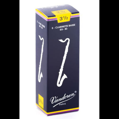 Picture of Vandoren Traditional Bass Clarinet Reeds Strength 3.5 Box of 5