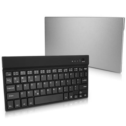 Picture of BoxWave Keyboard Compatible with Motorola Droid Turbo in Ballistic Nylon (Keyboard by BoxWave) - SlimKeys Bluetooth Keyboard - with Backlight, Portable Keyboard w/Convenient Back Light - Jet Black