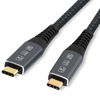 Picture of YIWENTEC USB4 5K Cable M/M USB-C Compatible with TB 3 5K/4K 60Hz Video 40Gbps Data Transmissions Rate 20V 5A 100W Power Delivery 3in1 USB-C Cable for Monitors External SSD eGPU (1.8M)