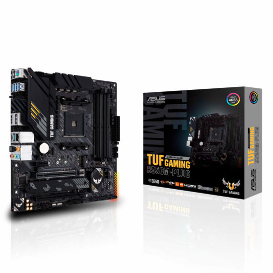 Picture of ASUS TUF Gaming B550M-PLUS AMD AM4 (3rd Gen Ryzen™) Micro ATX Gaming Motherboard (PCIe 4.0, 2.5Gb LAN, BIOS Flashback, HDMI 2.1, USB 3.2 Gen 2, Addressable Gen 2 RGB Header and Aura Sync)